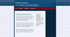 Desktop Screenshot of jennifersingleton.net